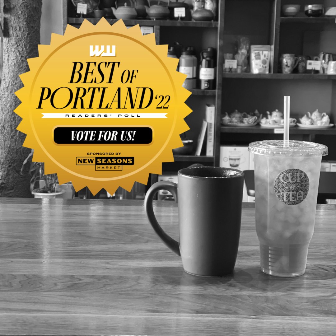 CupOfTeaOregon's tweet image. Attention tea fans! Don't forget to vote for us, EVERY DAY, as your favorite tea shop in @wweek 's Best of Portland 2022!  bop.wweek.com/drink/best-tea…
#wweek #willametteweek #bestofportland #bestofportland2022