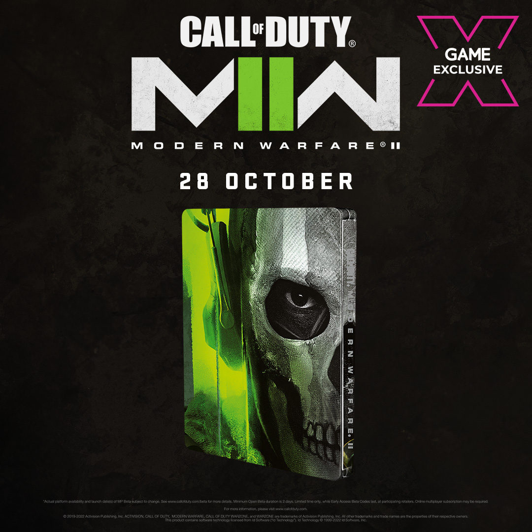 GAME.co.uk on X: 💀Call of Duty®: Modern Warfare 2 ships October 28th💀  Pre-order now and get a Call Of Duty®: Modern Warfare 2 Beta download  code💣 Check out the GAME Exclusive Steelbook