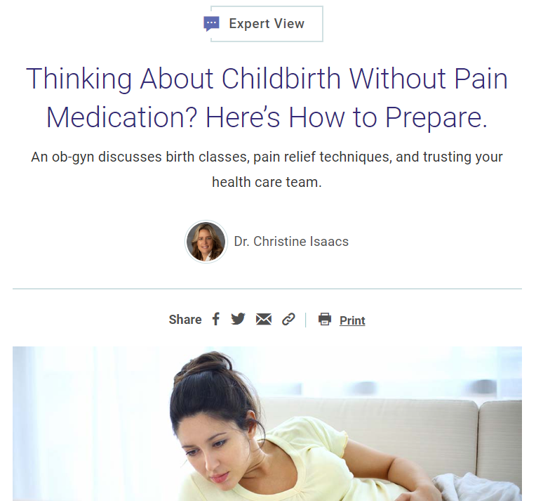 ACOG on Twitter "Some people may want to give birth without pain