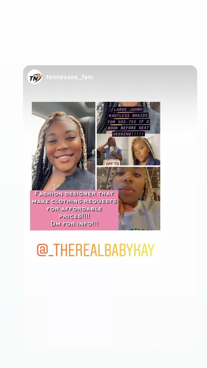 HankinsKelsey's tweet photo. #MEMPHIS #fashionblogger #fashiondesigner #braider #UofM22 https://t.co/fSuSw7aHuN
