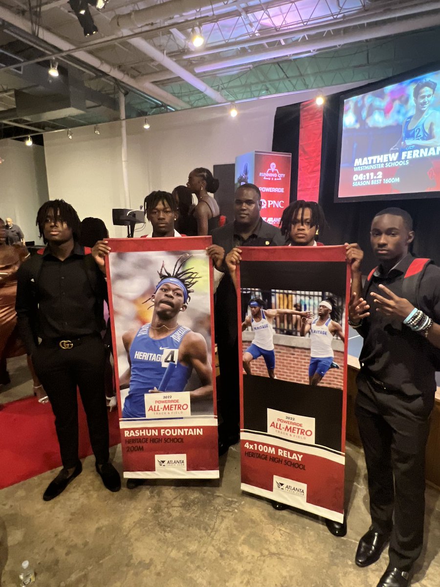 Congrats to our 4x100m team of Collin Henderson, <a href="/quacy_virgo/">Quacy D Virgo</a>, <a href="/iJoshuaHarper/">Joshua Harper 🏋🏽‍♂️</a>, <a href="/217vauni/">jah’vauni wheeler</a> <a href="/RashunFountain/">Ray1k</a> who was honored by <a href="/ATLtrackclub/">Atlanta Track Club</a> Oh what a night it was!! <a href="/Snellovator/">Eddie Snell-Head Boys Basketball Coach-Jackson HS</a> <a href="/HHS_Conyers/">Heritage HS-Conyers</a> <a href="/RNC_Sports/">Rockdale/Newton Citizen</a> <a href="/RockdaleSchools/">Rockdale County Public Schools</a> <a href="/trafountain2/">Trashonne Fountain</a> <a href="/MilesplitGA/">MileSplitGA</a> <a href="/OfficialGHSA/">GHSA</a>