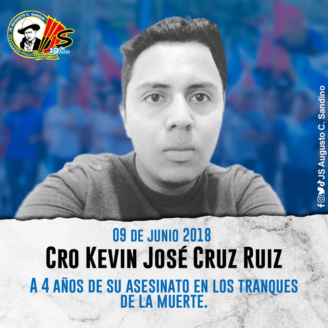 A 4️⃣ años de su cruel asesinato, el pueblo digno de  #Nicaragua honra su vida como lo hacemos con todos los valientes héroes de la paz, luchando por la continuación de este modelo que restituye derechos y hace avanzar a nuestra patria. 
#UnidosEnVictorias #4319FuerzaDeVictorias
