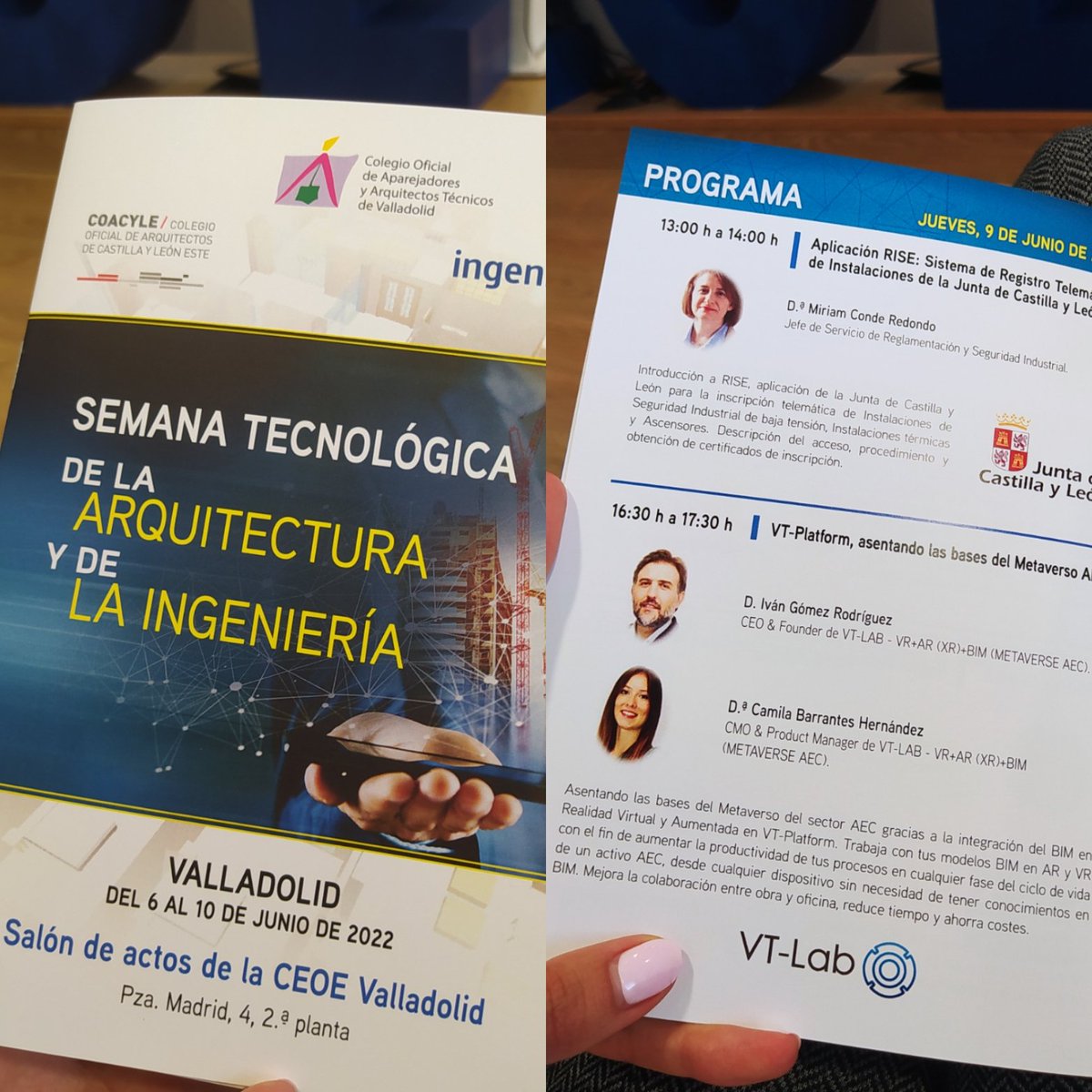 camibh29's tweet photo. Agradecer la oportunidad de contar hoy en Valladolid junto a @Ivangomez1111 cómo aplicamos la Realidad Virtual y Aumentada en Arquitectura, Ingeniería y Construcción con #VTPlatform https://t.co/bpiXci23hG