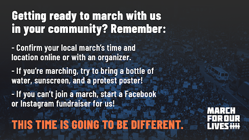 AMarch4OurLives's tweet image. Getting ready to march with us this Saturday? Here are a few things to remember: