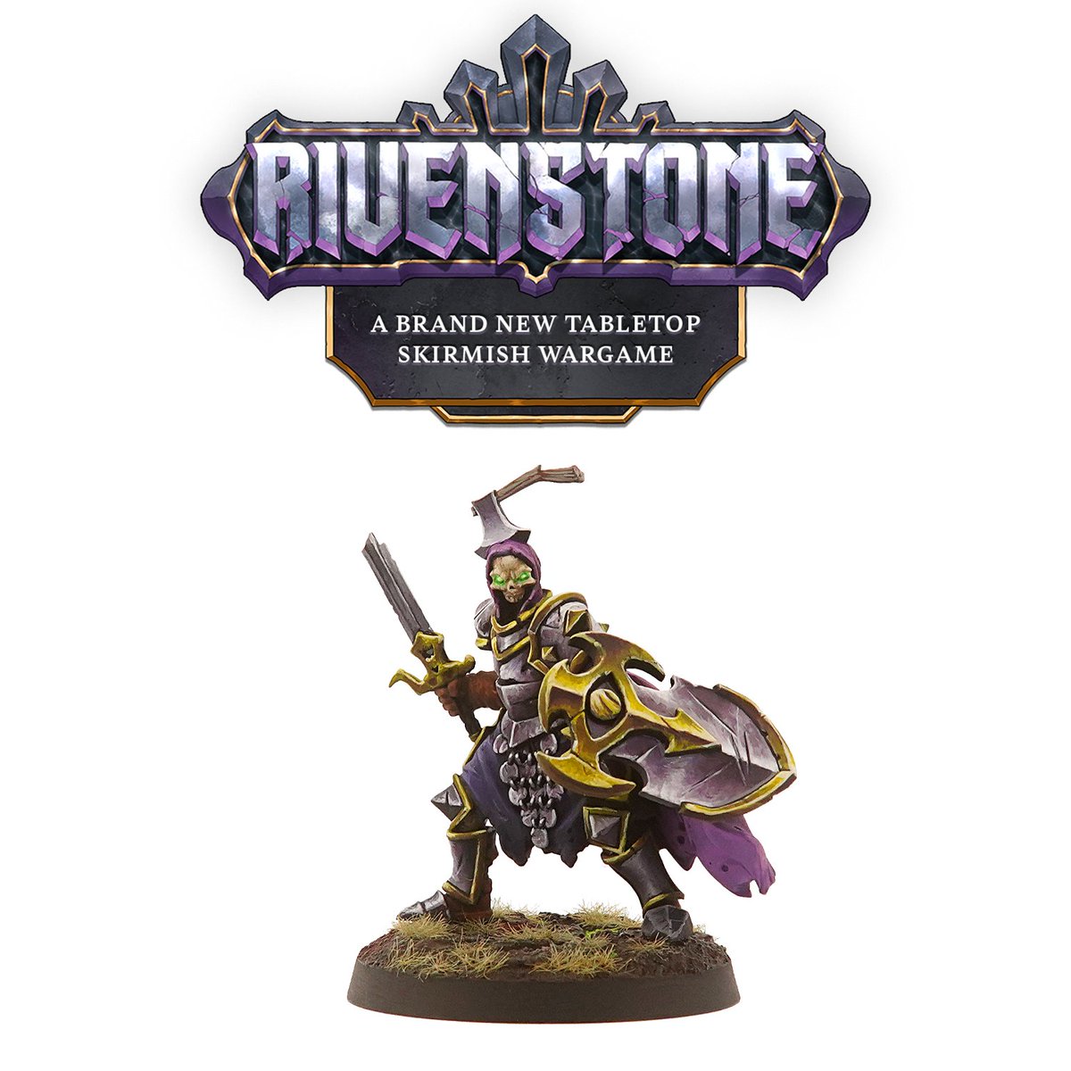 The Knights of the Exiled Order act as a beacon of inspiration to their followers, charging fearlessly into the enemy and expecting their subordinates to follow suit ⚔️ #RivenstoneGame #Rivenstone #skirmishgames #wargames #hobbypainting #miniaturewargame #undead