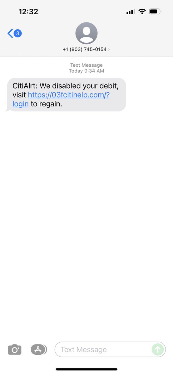 Thank you for disabling the debit card I never had.
#phishing #scam