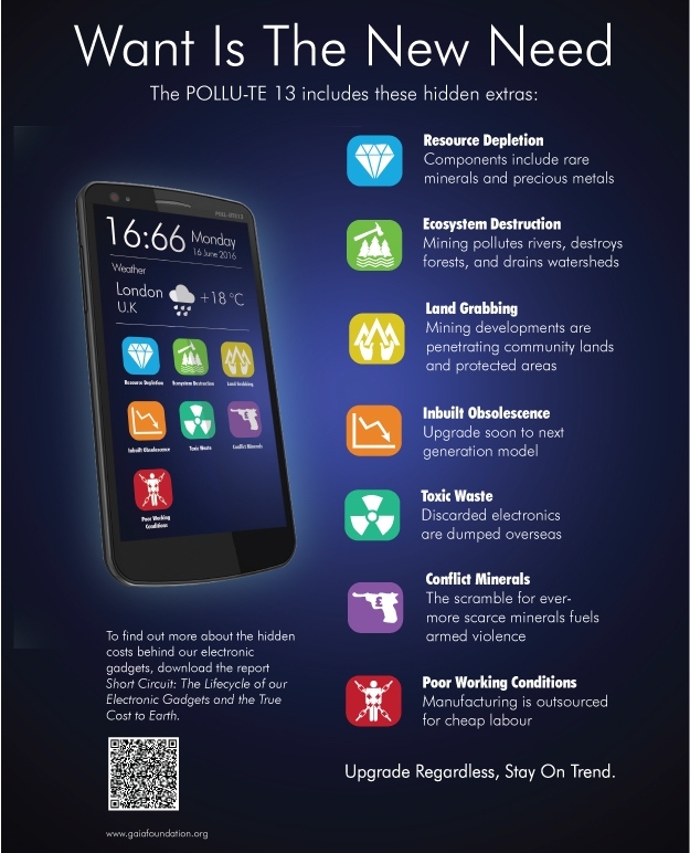 GaiaFoundation's tweet image. For today’s #ThrowbackThursday we are focusing on the true cost of electronic gadgets. 📱 

We MUST move #BeyondExtractivism and demand that the makers of these products build them to last and be easily repaired.

Learn more 🔗 l8r.it/8BjL

#Consumption  #NewPhone