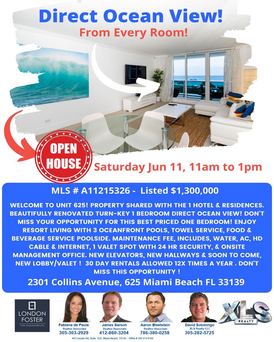 #OpenBroker
#openhouse
#oceanaccess
#oceanfrontproperty
#oceanfrontliving
#oceanfrontliving
#roneypalacesales
#roneypalacerentals
#miamibeach
#1hotelsouthbeach
#realtorlife
#openhousesaturday