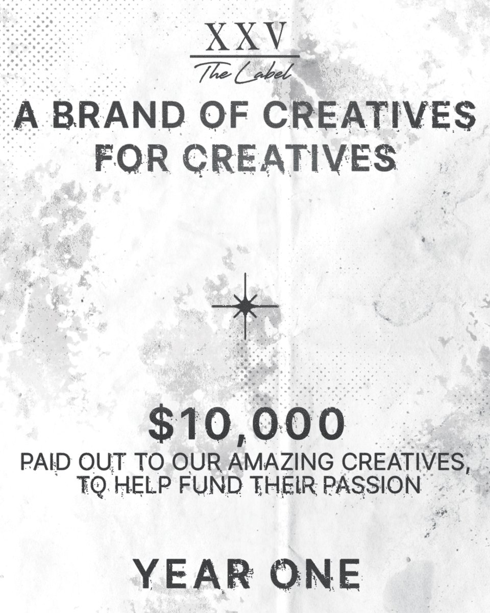 XXVtheLabel's tweet photo. XXV the Label Year One

A year ago we launched the Label with the mission to help Creatives do what they love and make a living out of it. 

Thank you to all who have purchased, shared, liked and help create a community like no other. https://t.co/X5nvNGsW7N