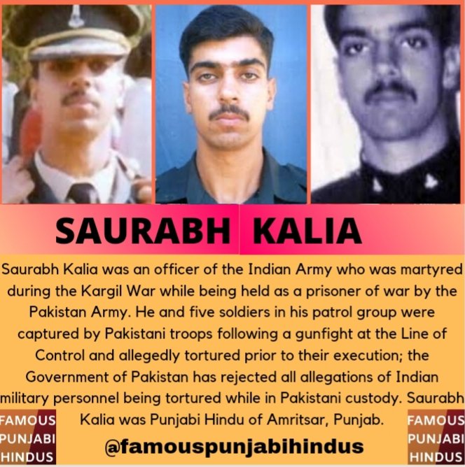 Saurabh Kalia - Famous Indian Army officer

#saurabhkalia #amritsar #punjab #punjabi #punjabis #punjabihindu #IndianArmy #KargilHeroes #kargilwar