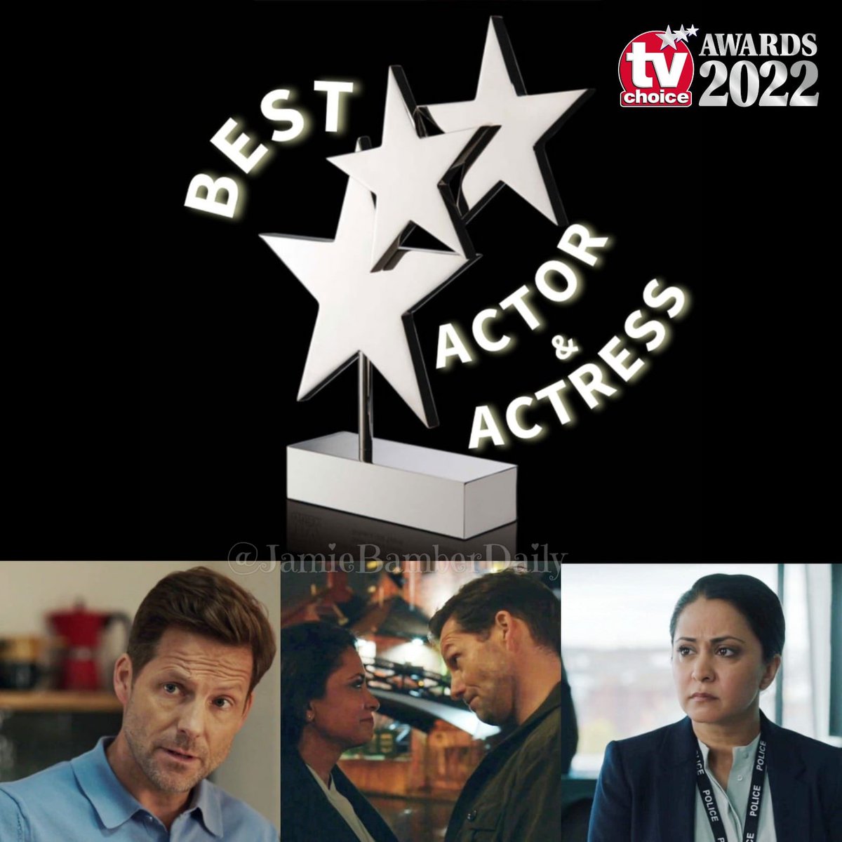 JamieBamberFans's tweet photo. ICYMI: Jamie’s performance as Martyn Hunter in #DIRay has made the TV Choice Awards long-list Best Actor category alongside Parminder Nagra for Best Actress. The show itself, alongside #SignoraVolpe & #Innocent2 are nominated for Best New Drama 💙 https://t.co/L08tWgpqZH https://t.co/udcbEm8kom