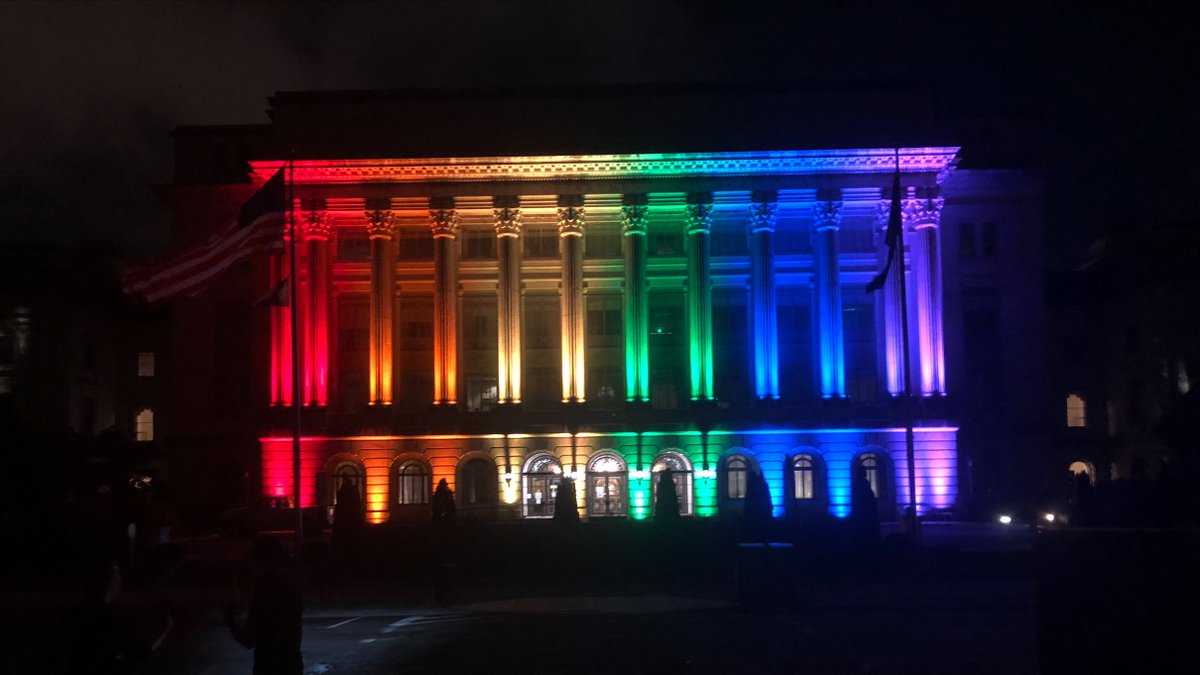 USDA's tweet photo. For the first time in USDA Pride Celebration history, our headquarters on the National Mall will light up in Pride colors every night between now through Sunday 6/12. Be sure to check it out if you're in the Washington, D.C. metro area!

#PrideMonth https://t.co/sEiszBqD1D