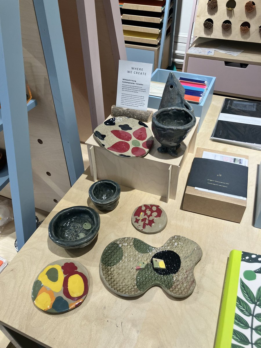 Ed__Watts's tweet photo. Brilliant handmade ceramics by young people from @WhitworthYC available now in the @WhitworthArt Shop 👍 Absolute bargains too as these young creatives are more concerned about the cost of living crisis than most in Whitehall 😳 #ShopOfCreativity https://t.co/J9LxUnqeKj