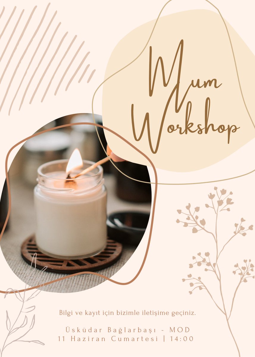 Haziran ayının ikinci workshopuna davetlisiniz 🕯🌸