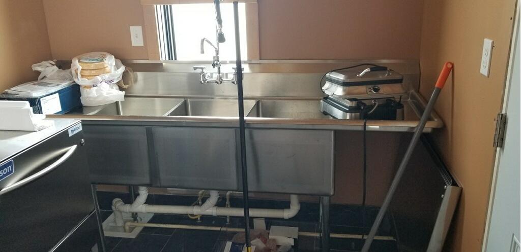 3 Compartment Sink Installation #compartmentsink #install #plumbing #priority1 #priority1plumbing