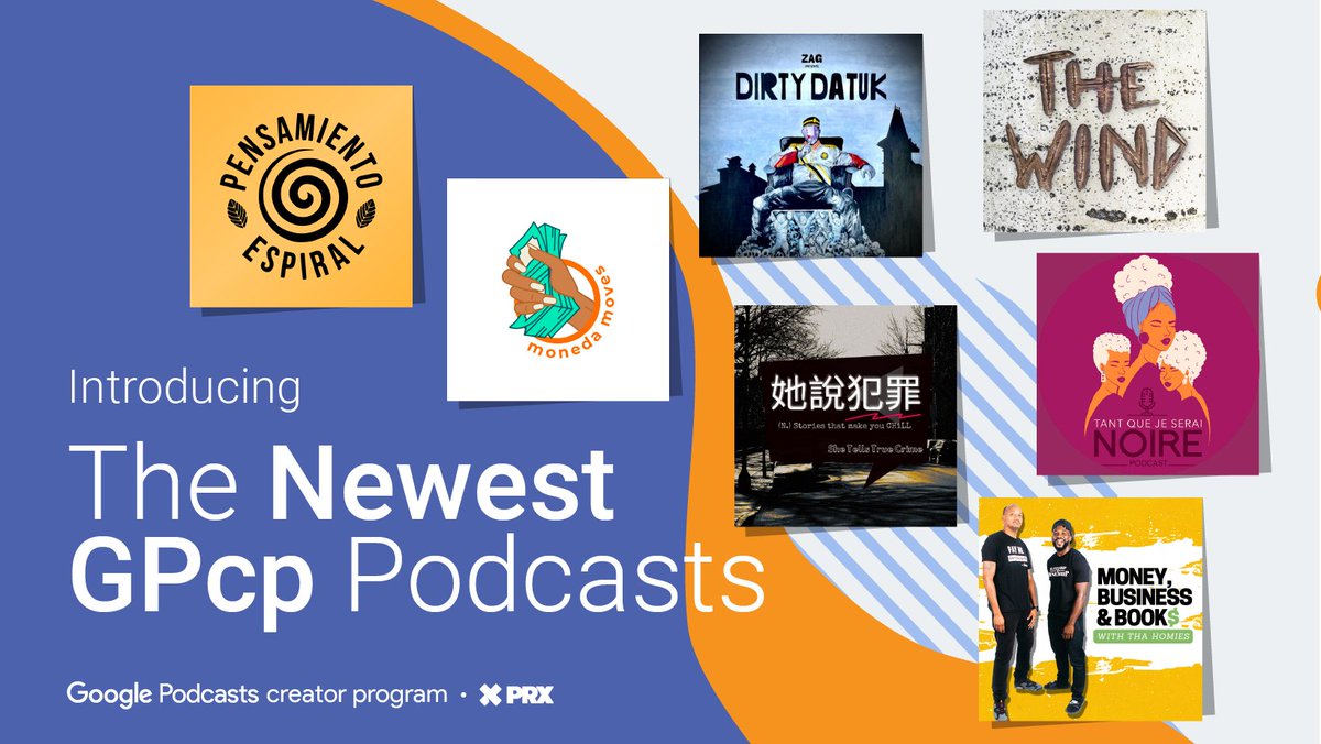 prx's tweet photo. Welcoming the 7 teams selected for this year's @Google Podcasts creator program!✨

🇺🇸| @MonedaMoves
🇫🇷| @tantqjserainoir
🇺🇸| @TheWind_org
🇨🇴| @PiensaEspiral
🇲🇾| #DirtyDatuk
🇹🇼|#SheTellsTrueCrime
🇺🇸| @literacykings

Read more:
https://t.co/NrQp2M5qzZ https://t.co/7mFdPZn0He