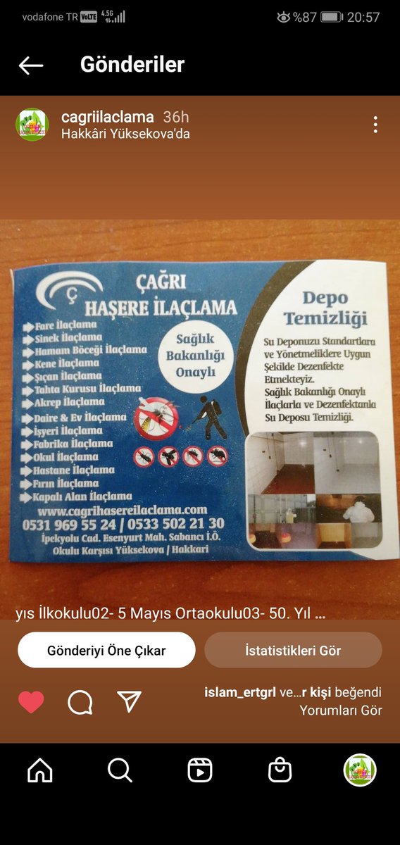 CagrHasere's tweet photo. #ÇAĞRI #HAŞERE #İLAÇALAMA, #DEZENFEKSİYON #su #depo temizliği ve #fumigasyon Halk sağlığı alanında Biosidal ürün ve dezenfekten işlemi profesyonel ekiplerle hizmet vermekteyiz.
#HAKKARİ #YÜKSEKOVA #ŞEMDİNLİ #ÇUKURCA #ESENDERE #BÜYÜKÇİFTLİK #DERECİK #OKUL #HASTANELER #KURUMLAR https://t.co/gHLaZbzoPb