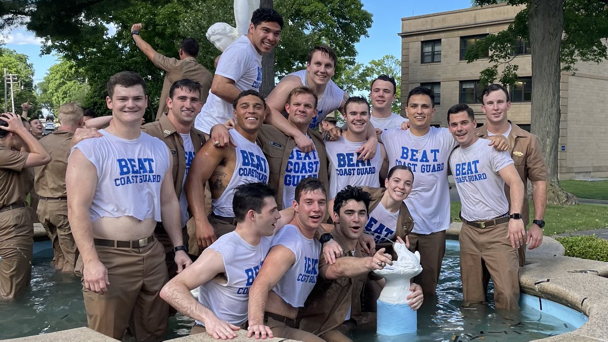 #USMMAFootball. The Boys (&amp; Sweens) BEAT COAST GUARD again! License: crushed it! #BeatCG #Again #NormalBizz #FWE #EightDays