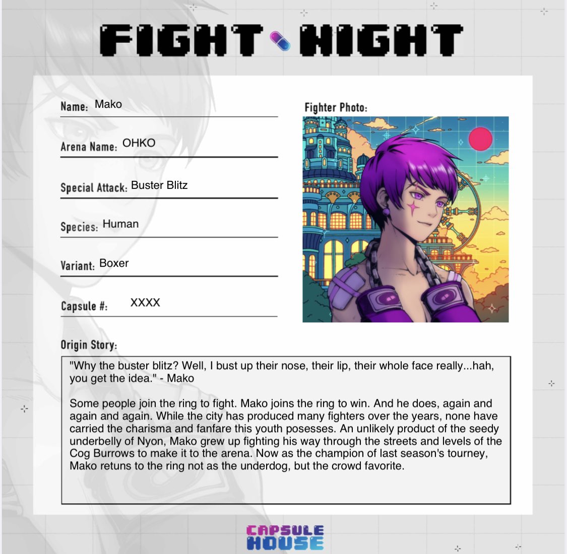capsule_house's tweet photo. #FightNight #Mako 👀💫💊✨ https://t.co/DvRxGEYWrD
