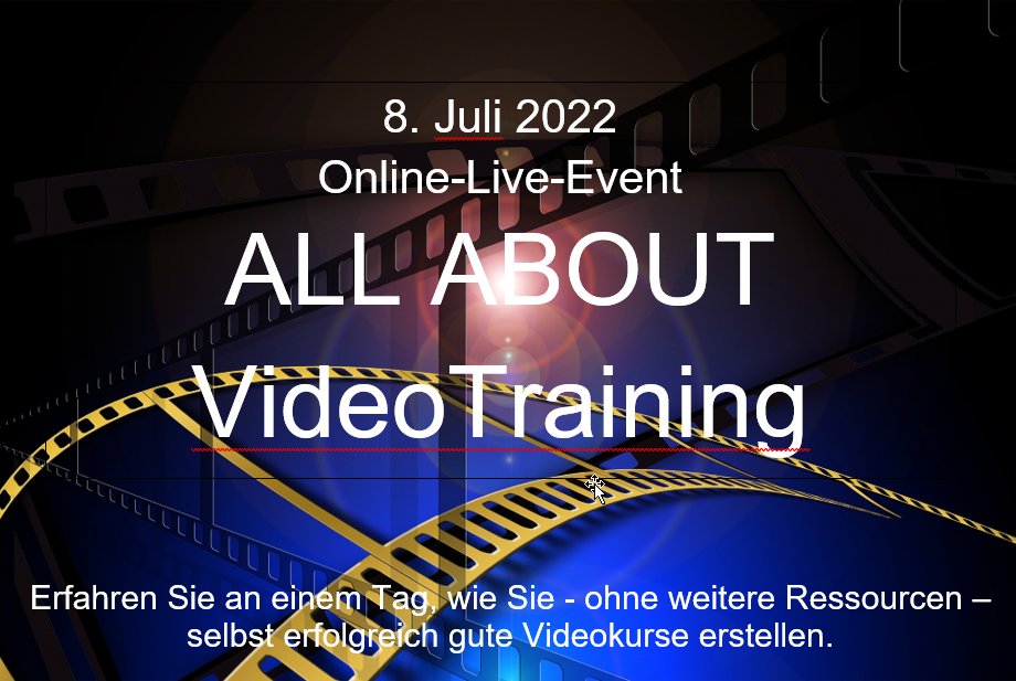 Videotrainings erstellen leicht gemacht - alles was Sie für Ihren ersten Kurs benötigen komprimiert an einem Tag: video.lrn.center