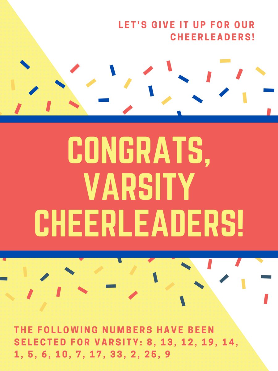cheer_titans's tweet photo. Congratulations to our new varsity cheer team! Please email Coach Shafer at vosorio@usd259.net for the next steps! 

If you were NOT selected, please do not be discouraged, you will have ONE more opportunity to make the JV team come August 2022. (Date TBD) https://t.co/sJvmNY7eDf