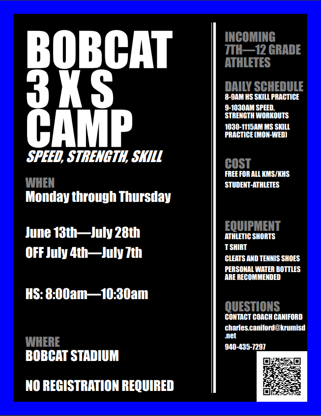 Reminder that our 3XS Camp starts next Monday, June 13th. Incoming 9th-12th boys start at 8am. Incoming 7th and 8th boys start at 930am. No registration is required.