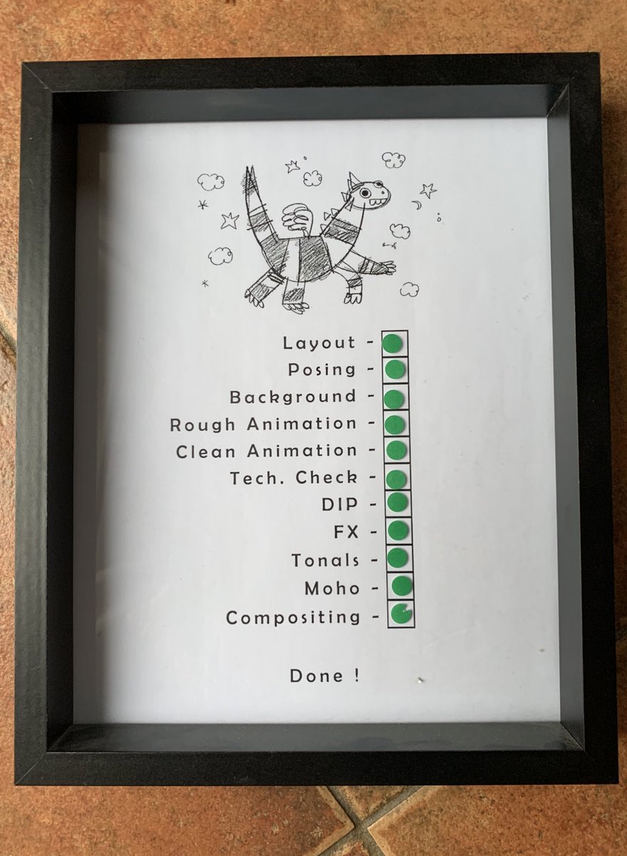 nora877's tweet photo. This check list doesn’t account for our script, voice actors, storyboard &amp; edit OR the spine tingling sound design &amp; score nearing completion but each of these green dots represents dozens of brilliant artists who worked on My Father’s Dragon feature film. Almost there! https://t.co/A9Seb8gspl