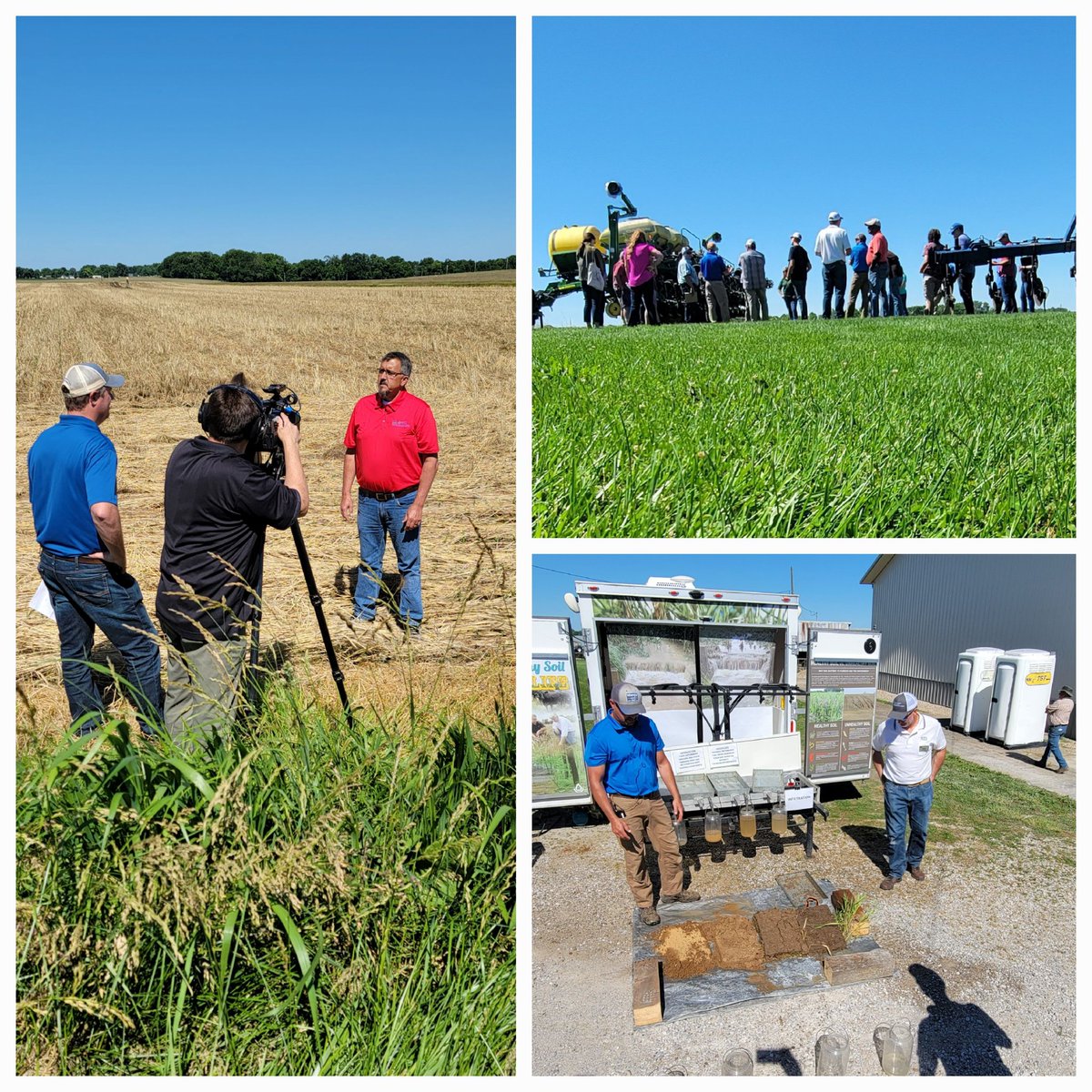chrisleefish's tweet photo. Owensville, IN - @akrueger128 Hosted a great ACAM @FarmJournal field day with perfect weather to exchange knowledge with other producers on cover crops and  soilhealth. Thank you Aaron all of the partners and @FarmrHuntr this was a fantastic event. #SoilHealth #covercrops https://t.co/Wz0c592WhK