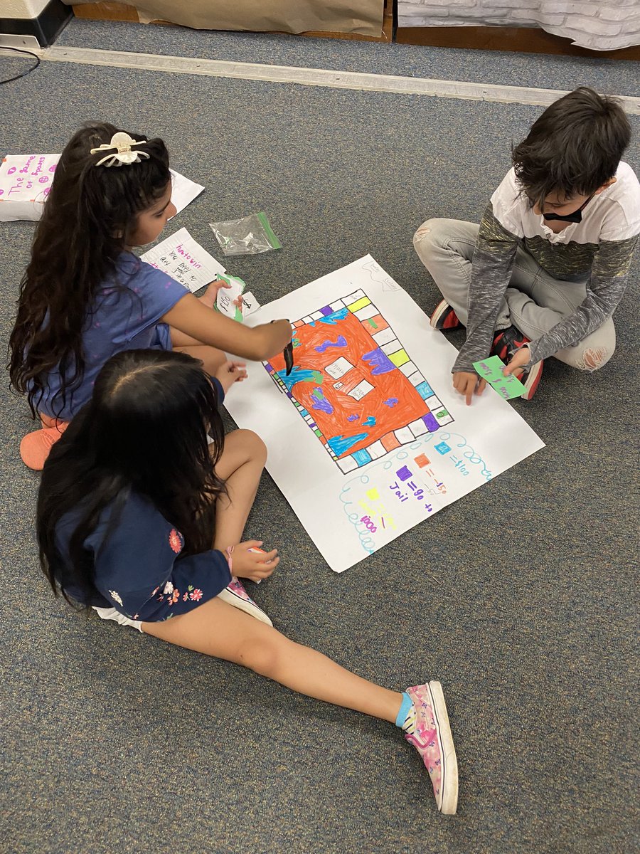 MrsAHamell's tweet photo. Today we played our math board games that we created with our classmates! ✖️➗➕➖🟰 https://t.co/JBnXmzZvxX