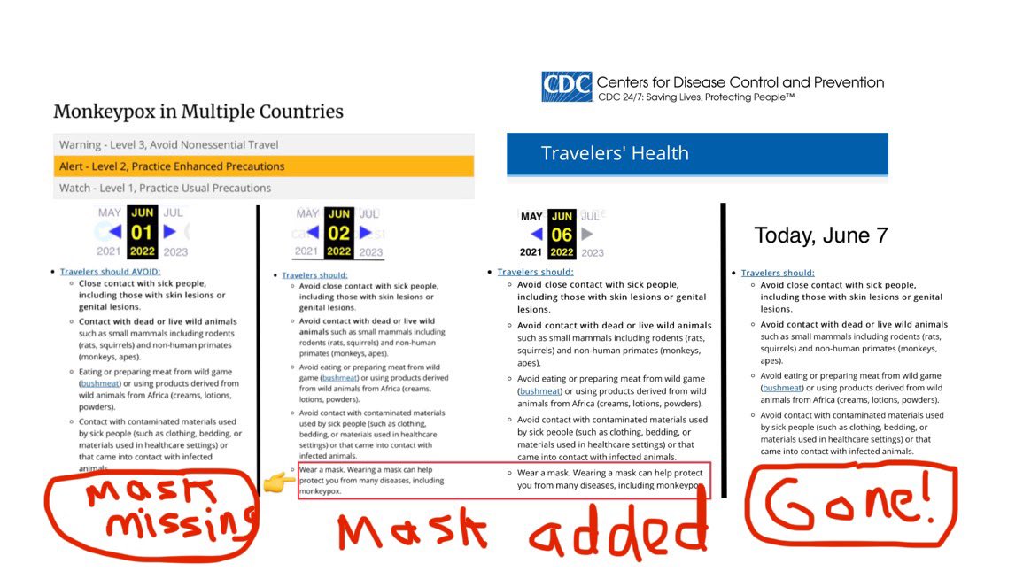 DrEricDing's tweet photo. Want to be a real leader @CDCDirector? how about restoring the mask guidelines for #monkeypox travel advisory that your @CDCgov axed? https://t.co/COPNnnr4V0 https://t.co/nlYu9Ojfhf