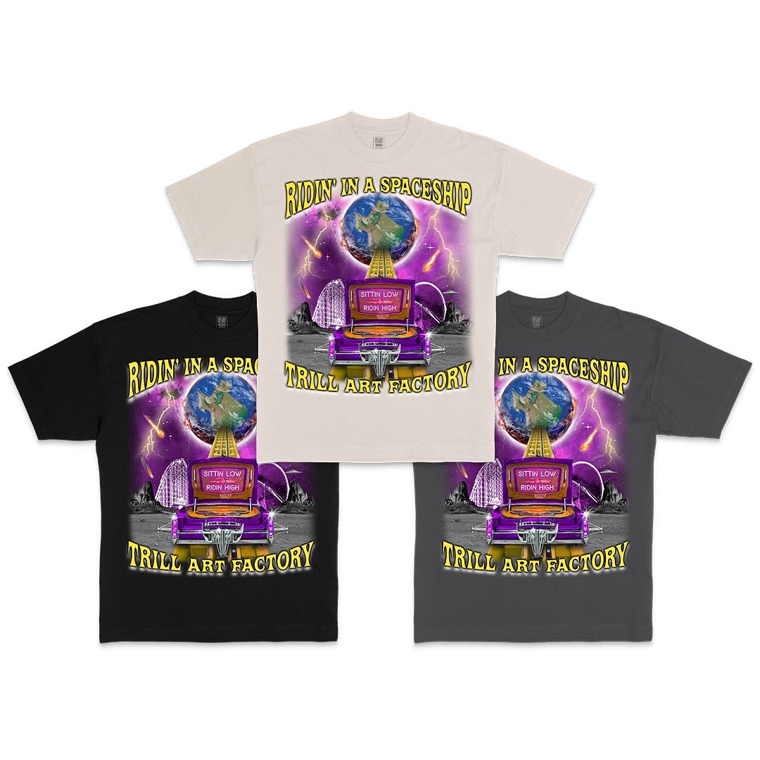 TrillArtFactory's tweet photo. COASTING IN THAT SPACESHIP🎢🌎

GOING LIVE TOMORROW 6/10 4:30PM
—
EARLY ACCESS will be sent out an hour before release via email to our members who are subscribed. We highly suggest to sign up on the site to secure early access.
—
Comment which colorway is your favorite! https://t.co/morxfRqrpF