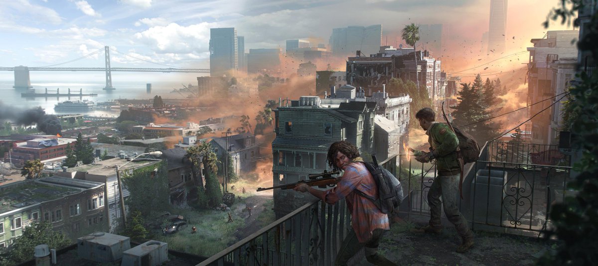 Really excited to share an announcement of @naughty_dog_inc next title. Had a blast working on this concept with <a href="/Ro_Jouandeau/">Romain Jouandeau</a> and @bryantanimation. 
.
.
.
.
#naughtydog #lastofus #keyart #conceptart #summergames #summergamefest #thelastofus