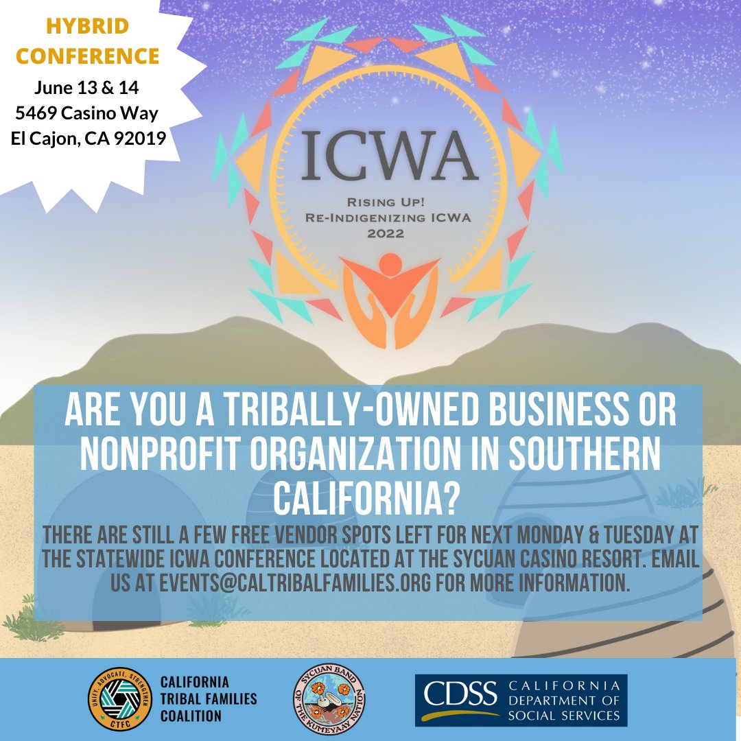 News from Native CA on Twitter "RT CalTribalFam Last chance to
