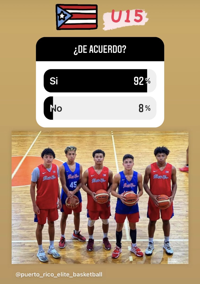 Hicimos una encuesta para palpar el sentir sobre la posible inclusión de jugadores Boricuas que residen en USA. 

Estos 5 jugadores residen en EE UU.  Se les brindó la oportunidad de ser evaluados junto al talento del patio.

Un 92% lo favorece, debemos llevar el mejor talento 🇵🇷