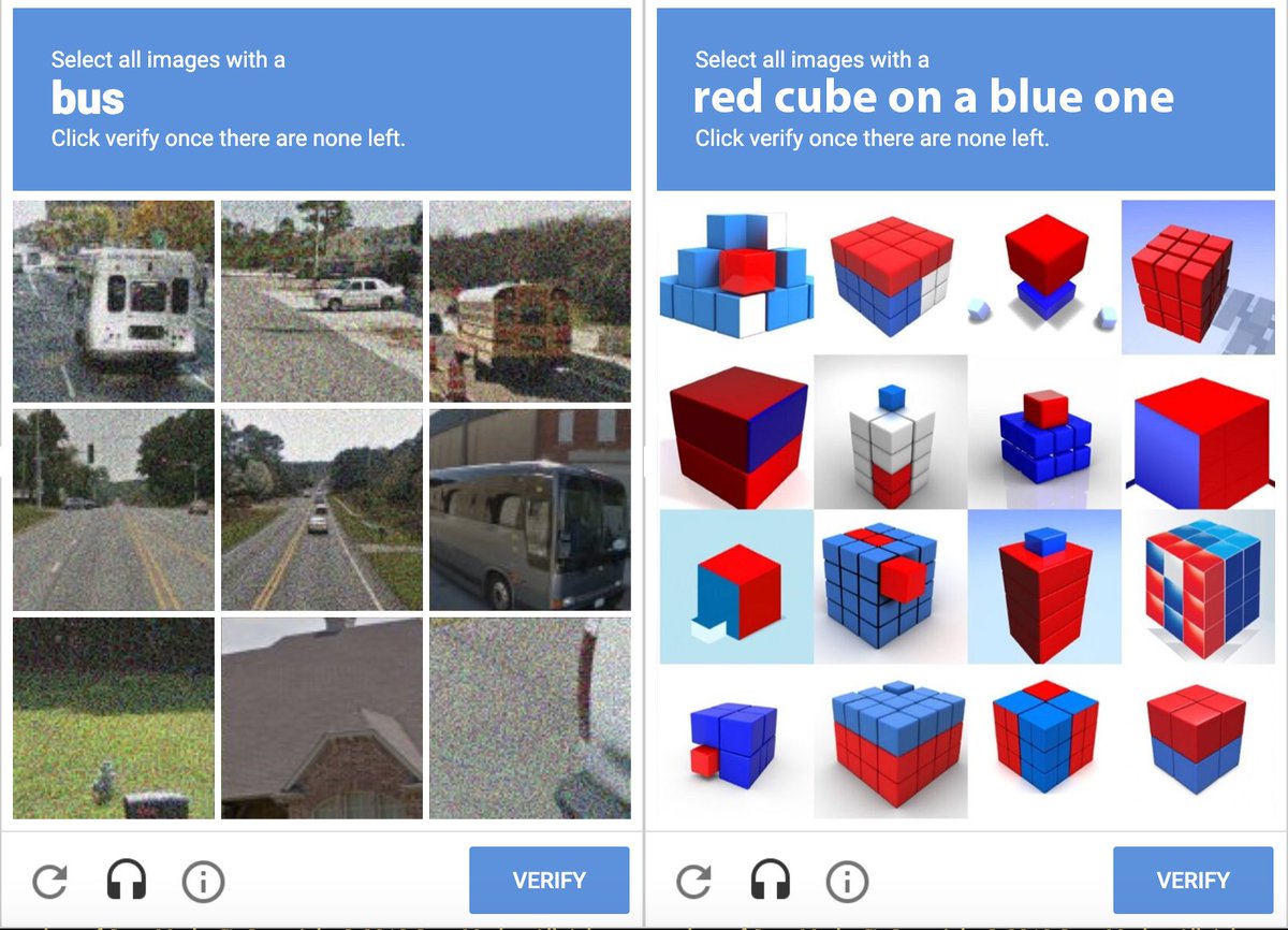glovisot's tweet photo. Just filled in one more "find the bus" CAPTCHA. @Google, want to get ahead? Why not replace that with this instead? You are welcome. https://t.co/6dTrtPIxO3