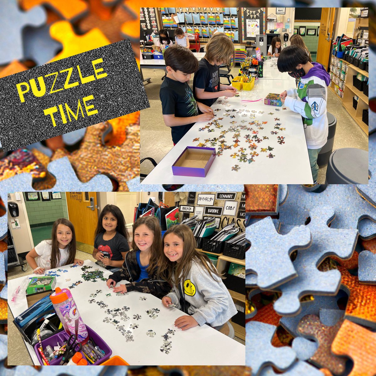 EllenZeises's tweet photo. The #ABCcount⬇️ continues with Puzzle Day! 🧩 @JRRS_Jericho #jrrsfamily https://t.co/350poln5d9