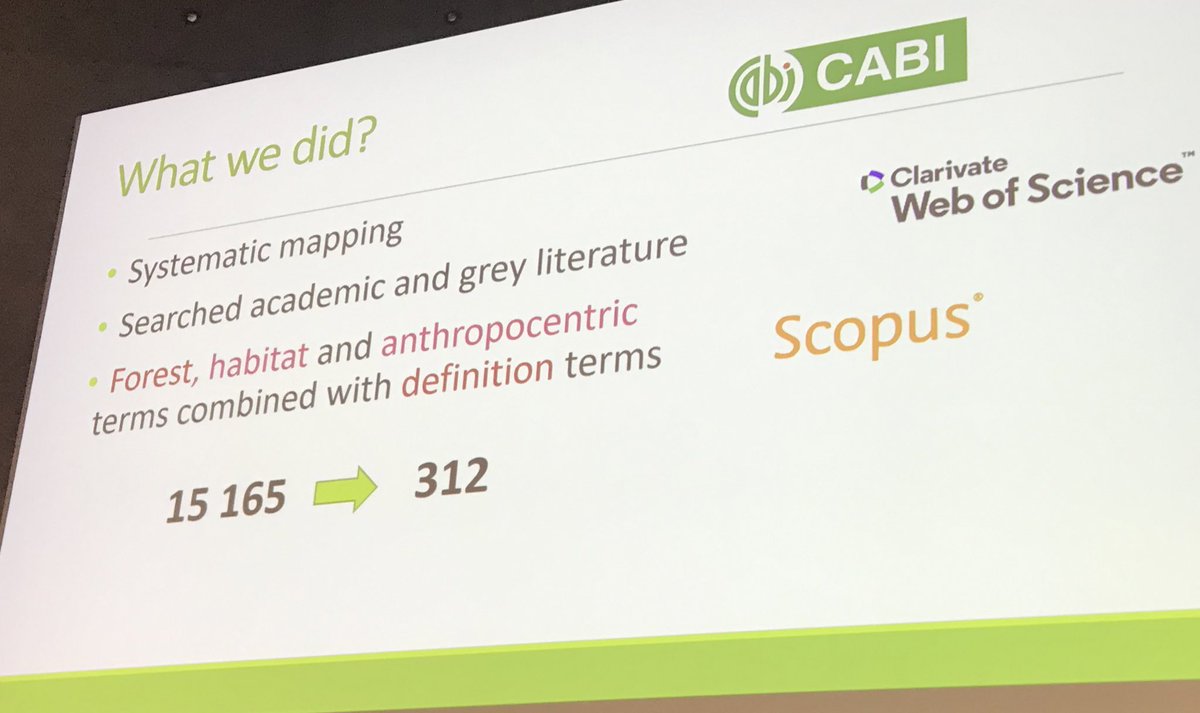 Amazing review work by <a href="/SiniSavilaakso/">Sini Savilaakso</a> presented today #GTOE2022. Incredible number of papers screened to get to the essence of forest value definitions.