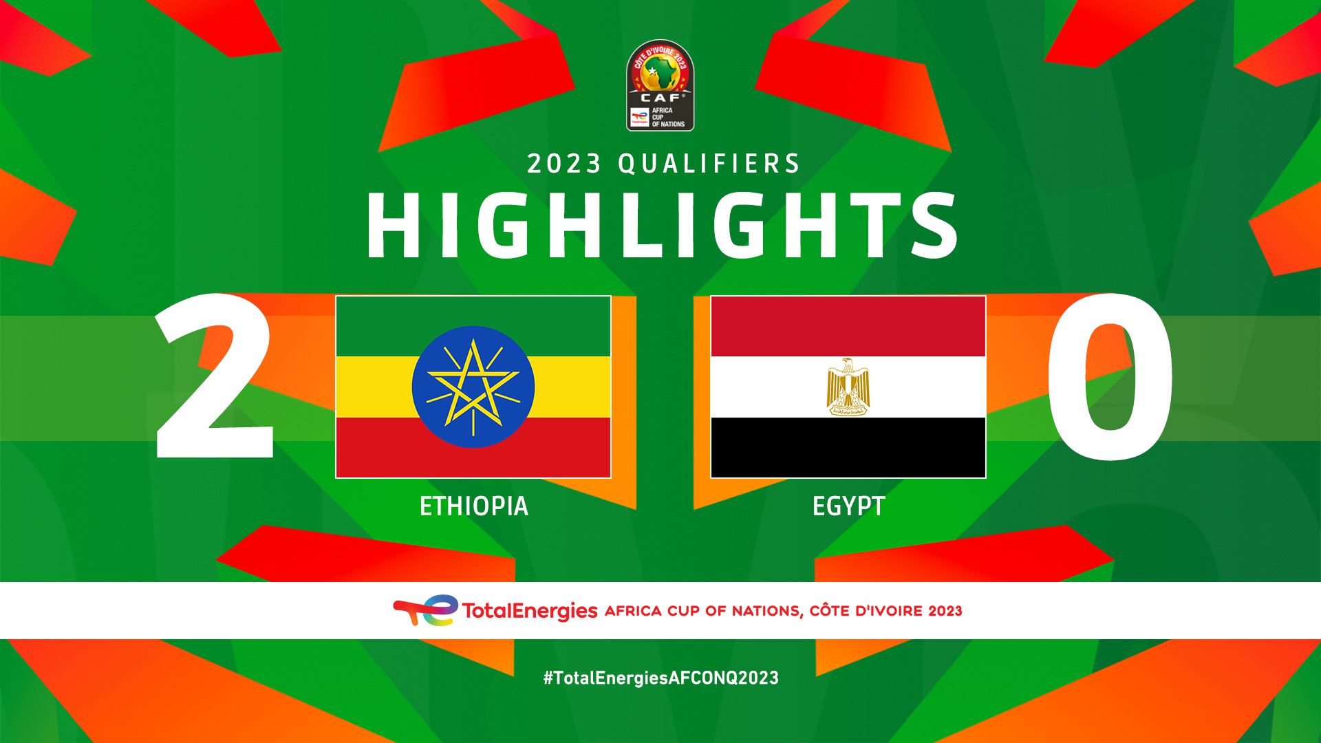 📹 𝐇𝐈𝐆𝐇𝐋𝐈𝐆𝐇𝐓𝐒: 🇪🇹 2-0 🇪🇬

Bekele & Hotessa both score to write history for Ethiopia as they register a crucial victory against Egypt for the first time in 33 years! ✨

#TotalEnergiesAFCONQ2023 | @footballethiop | @EFA”