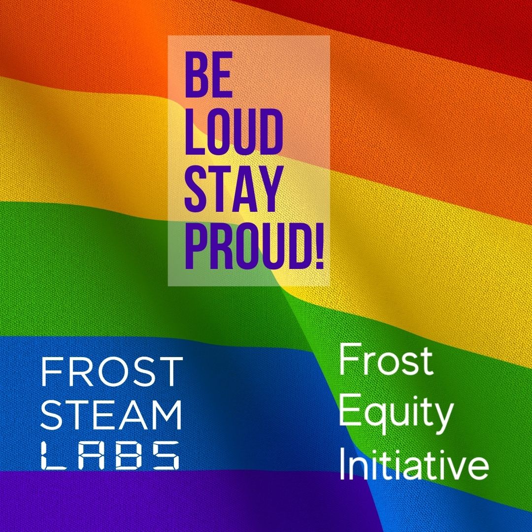 frostSTEAMlabs's tweet image. Happy #PrideMonth! 🏳️‍🌈 At Frost STEAM Labs &amp;amp; Frost Equity Initiative, we’re dedicated to supporting our LGBTQ+ identifying students and staff not just in June but every day.  
For more information on our coding clubs and initiatives, check out the link in our bio.