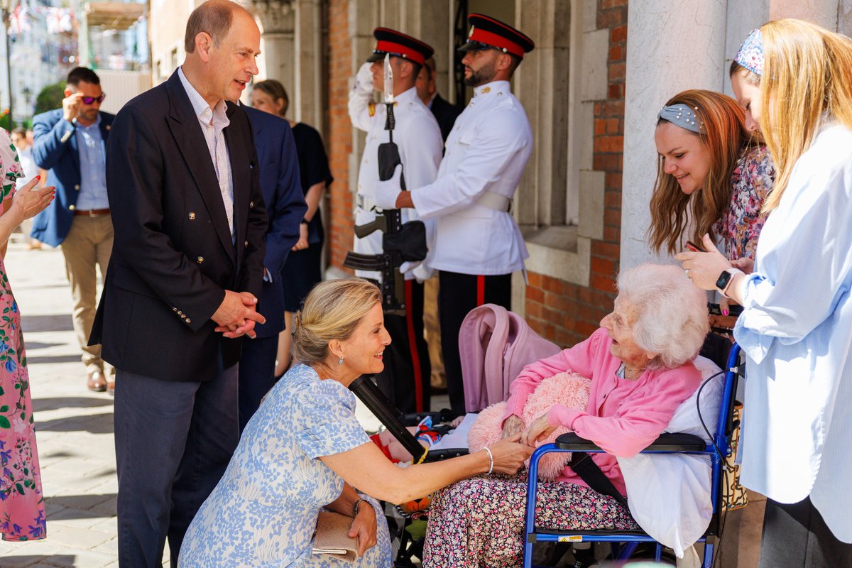 Rachel Beniso, aged 97, waited outside the Convent for a special greeting from Prince Edward and Sophie, in a doubly-special moment. Not only had she met the Royals, the outing marked the first time she had left an elderly residential facility since the onset of Covid-19.
