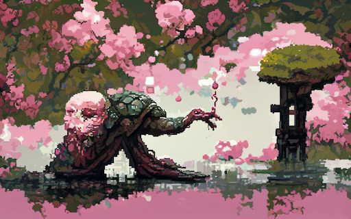 ElevatedNine's tweet photo. I am well and truly #Turtled.
Here are some new #turtles with the #pixelartdiffusion notebook.
#AIart #AiArtwork #aiartcommunity #pixelart #fantasy #digitalart #nftart https://t.co/FlpGXcuIFg