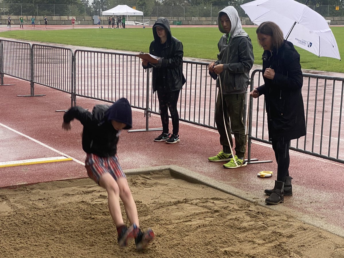 It’s just a little rain … we are going at the <a href="/WestVanSchools/">WestVanSchools</a> Elementary Track and Field Meet.  #westvaned