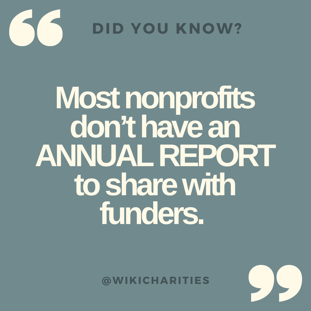 WikiCharities's tweet photo. Nonprofits should have an annual report for their funders and supporters. #WikiCharities has an annual report template nonprofits can use to improve transparency on their Wikicharities webpage.
#transparency #annualreport #wikitips #didyouknow #charities #foundation #donors https://t.co/IkOZyfxwSx