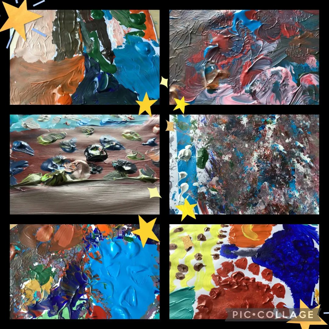 Fantastic textures created with acrylic and collage in Anderson class to create work in a similar style to  artist Beatriz Milhazes. They reactivated their earlier learning to explain why she chooses vibrant colours: she lives in Brazil and is surrounded by the exotic culture.