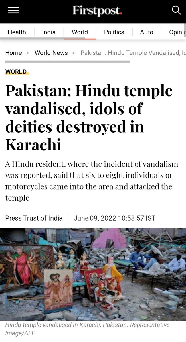 jk_mjx's tweet photo. Another incident of hate against kafirs and non muslims ...
#Karachi #Pakistan .
Hindu temple vandalised &priest attacked by radical jihadits ..
No global condemnation till now
The world is sleeping
#HinduphobiaIsReal
#respecthindustoo
#HateCrime
#HinduRashtra
#savepakhindus https://t.co/xJEuXneYxB