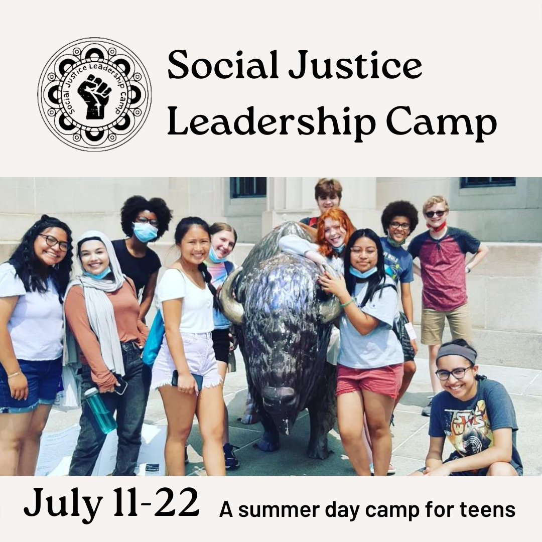 PeaceLearning's tweet image. Make this summer count! Registration is still open for Social Justice Leadership Camp. Youth age 13-19 are welcome--we have never turned away an excited camper and the fee is sliding-scale. Learn more: conta.cc/3IfzFai
#SJLC2022
