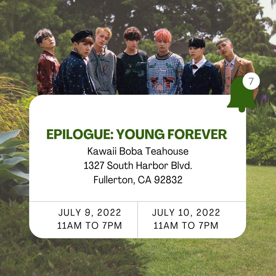 alwaysmissbts's tweet photo. Get ready to celebrate ARMY Day with an HYYH trilogy themed event 🌸 Each moment with Bangtan is our most beautiful moment in life. With them, we’re young forever 🧡 https://t.co/x3ioMA88Aa