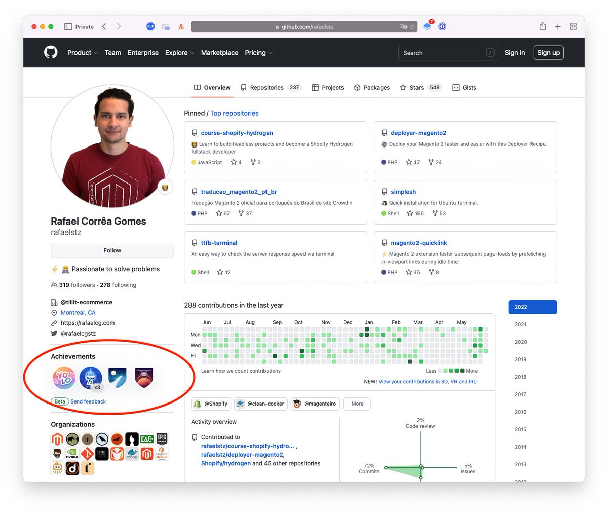 New <a href="/github/">GitHub</a> Achievements Beta to #opensource contributors 🤩

Achievements celebrate specific events and actions that happen on #GitHub. They will appear as small badges listed in the sidebar of your profile.

👉My Github: lnkd.in/dRbEzDg

#developer