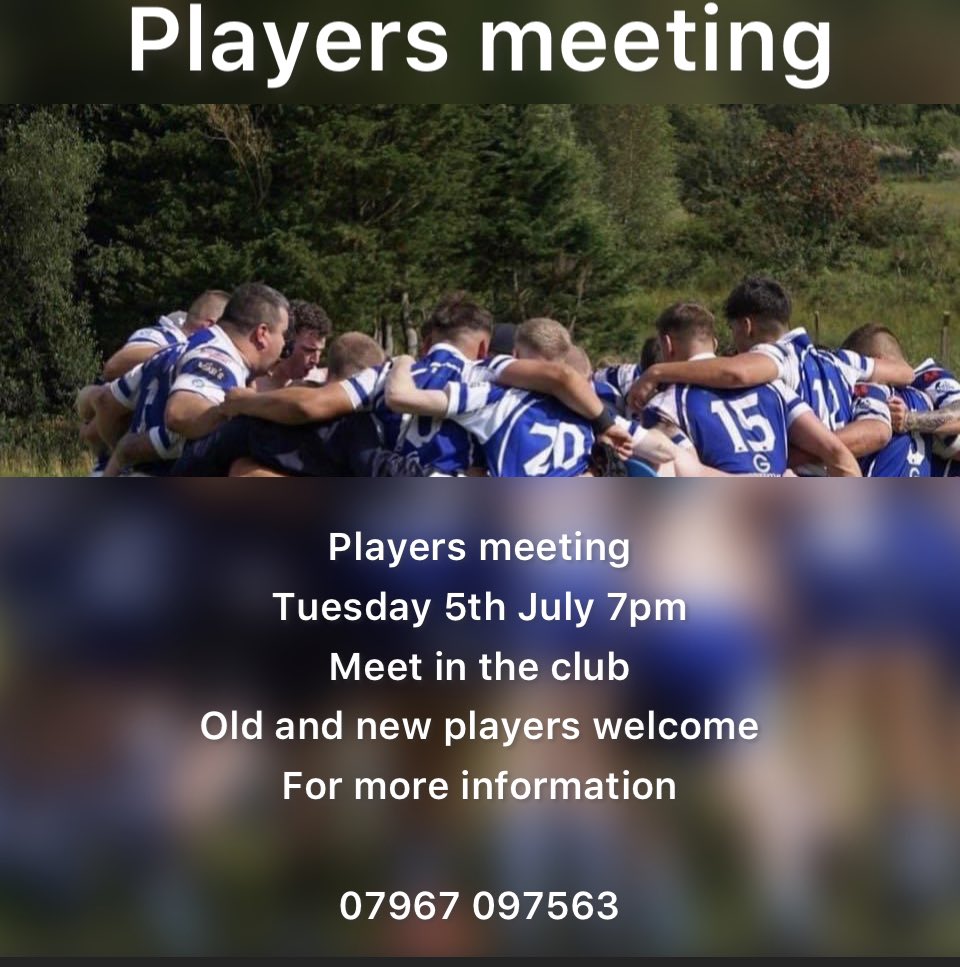 Pre season update 

We are looking forward to welcoming our current squad,  new players, coaches and management together for our players meeting on Tuesday 5th July at 7pm.  Meet in the club.  

All new players welcome.