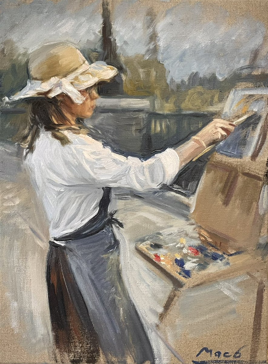 Kayla painting the sunset in Elora, was a fun one to paint. - oil on linen 12x16

#oilpainting #oilonlinen #allaprimapainting #impressionism